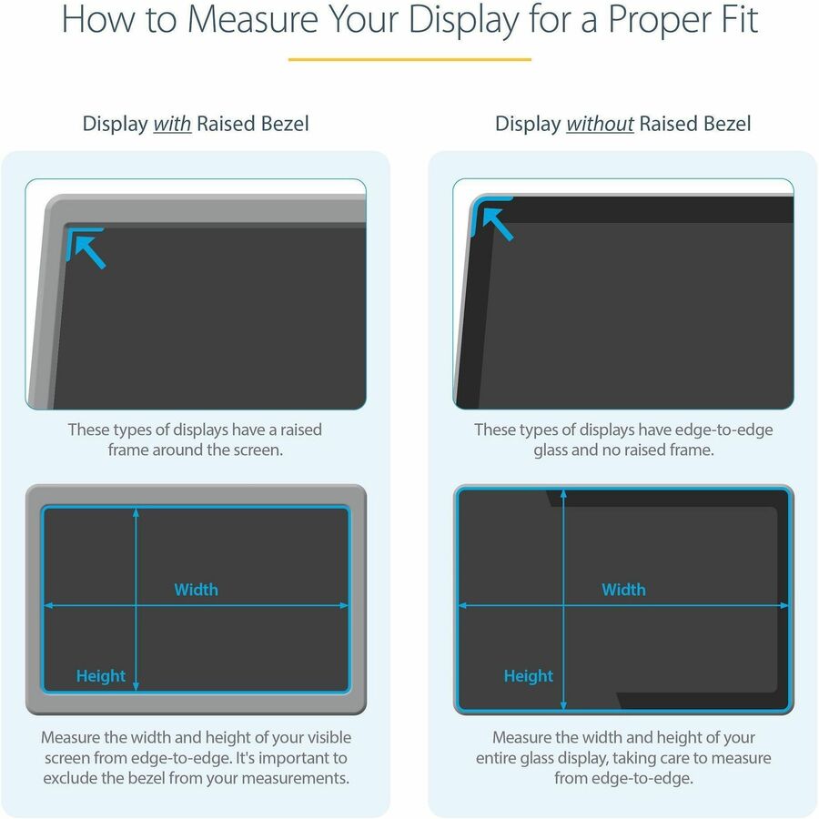 Alternate-Image3 Image for StarTech.com 28-inch 16:9 Computer Monitor Privacy Filter, Anti-Glare Privacy Screen w/51% Blue Light Reduction, +/- 30 deg. View Angle