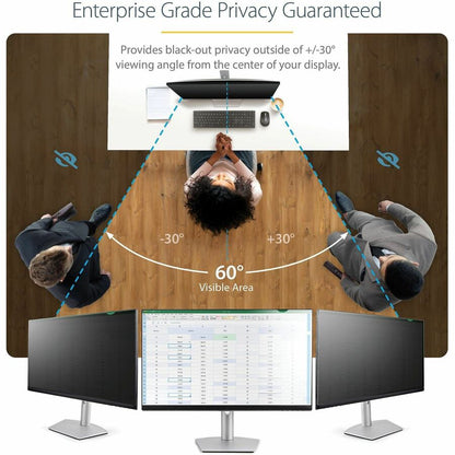 Alternate-Image1 Image for StarTech.com 22-inch 16:9 Computer Monitor Privacy Filter, Anti-Glare Privacy Screen w/51% Blue Light Reduction, +/- 30 deg. View Angle