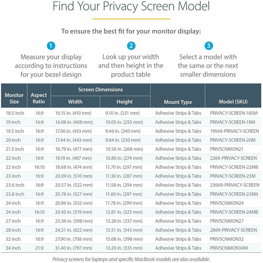 Alternate-Image4 Image for StarTech.com 22-inch 16:9 Computer Monitor Privacy Filter, Anti-Glare Privacy Screen w/51% Blue Light Reduction, +/- 30 deg. View Angle