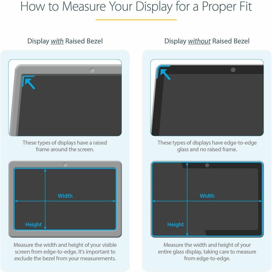 Alternate-Image4 Image for StarTech 17.3-inch 16:9 Laptop Privacy Filter, Anti-Glare Privacy Screen w/51% Blue Light Reduction, +/- 30&deg; View Angle, Matte/Glossy
