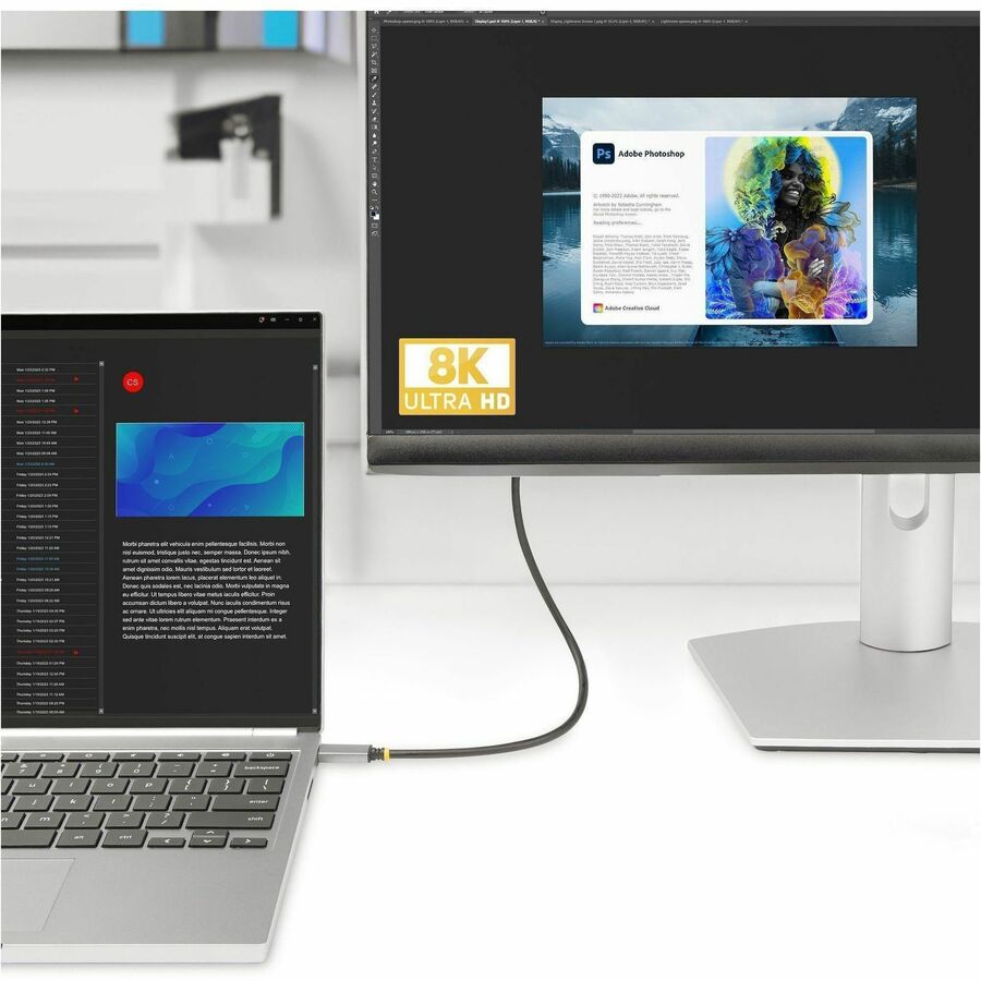 Alternate-Image6 Image for StarTech.com 6ft (2m) USB-C to HDMI Adapter Cable, 8K 60Hz, 4K 144Hz, HDR10, USB Type-C to HDMI 2.1 Converter, USB-C/USB4/TB3/4 Compatible