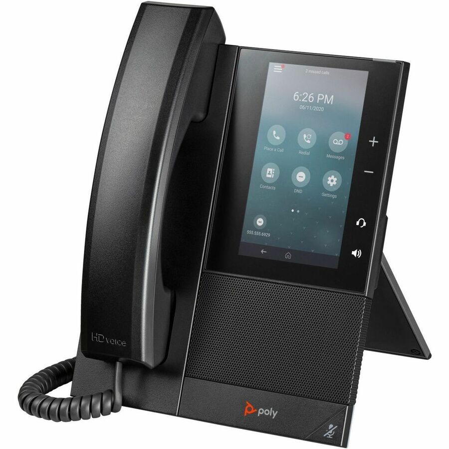 Alternate-Image3 Image for Poly CCX 505 IP Phone - Corded - Corded/Cordless - Bluetooth, Wi-Fi - Desktop, Wall Mountable - Black