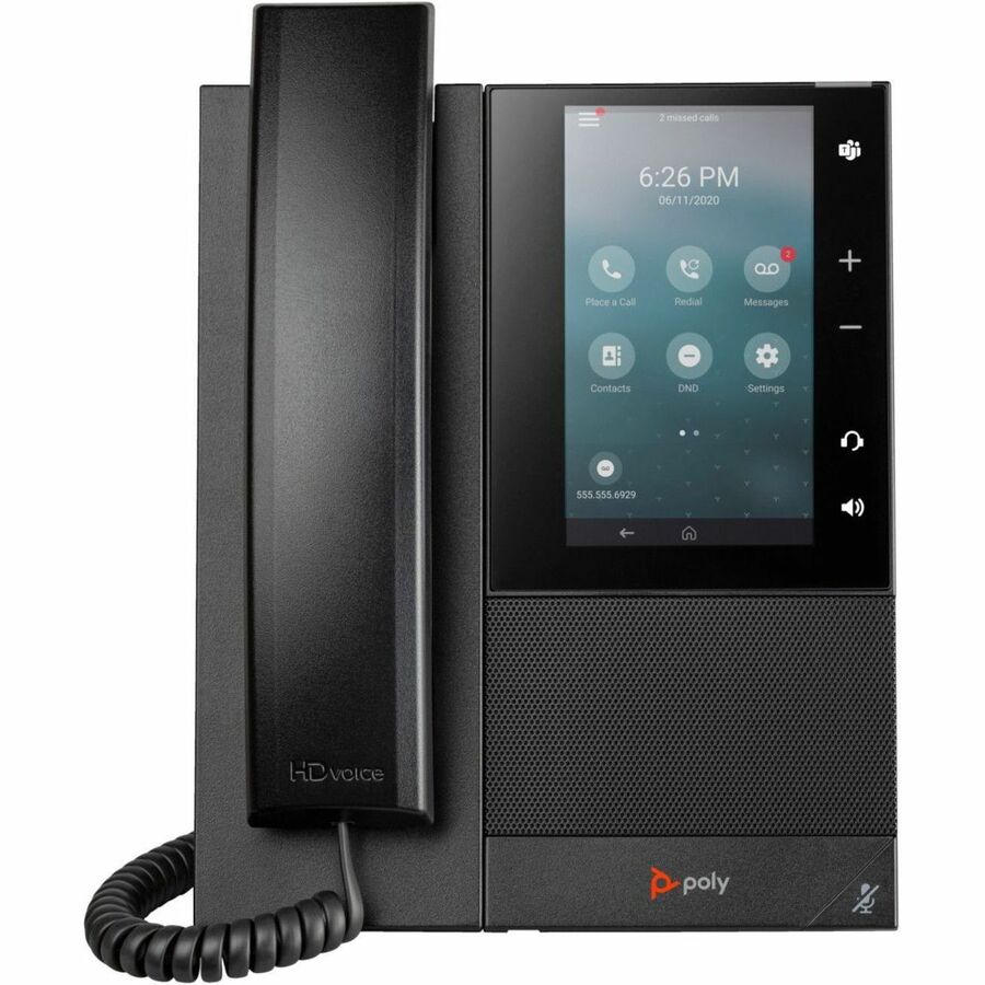 Alternate-Image1 Image for Poly CCX 505 IP Phone - Corded - Corded/Cordless - Bluetooth, Wi-Fi - Desktop, Wall Mountable - Black