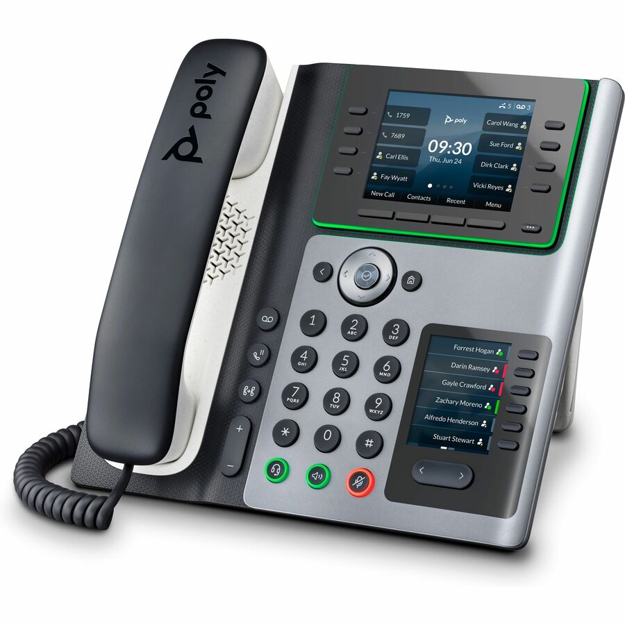 Alternate-Image3 Image for Poly Edge IP Phone - Corded - Corded - Desktop - Black - TAA Compliant