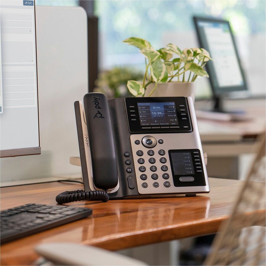 Alternate-Image5 Image for Poly Edge IP Phone - Corded - Corded - Desktop - Black - TAA Compliant