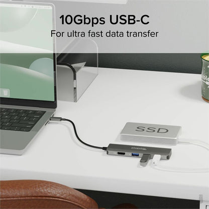 Alternate-Image4 Image for Plugable USB C Hub Multiport Adapter, 4 in 1, 100W Pass Through Charging USB C to HDMI 4K 60Hz
