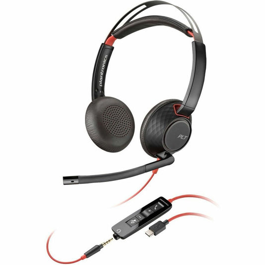 Main Image for Poly Blackwire 5220 Headset +Inline Cable +USB-C/A Adapter TAA