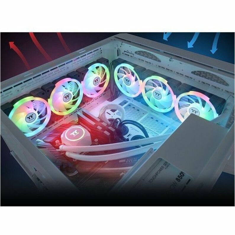 Alternate-Image3 Image for Thermaltake SWAFAN EX12 ARGB Sync PC Cooling Fan TT Premium Edition (3-Fan Pack) - 3 Pack