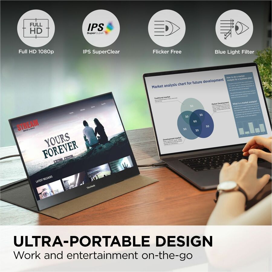 Alternate-Image8 Image for ViewSonic VX1655 16" Class Full HD LED Monitor - 16:9 - Black