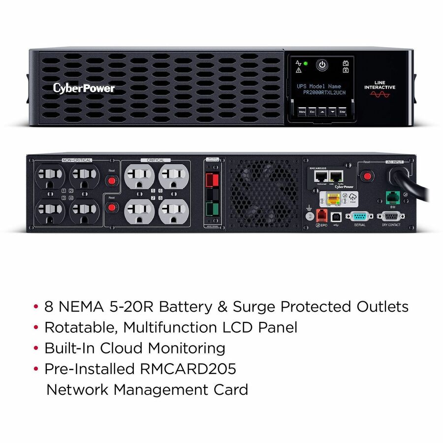 Alternate-Image5 Image for CyberPower PR2000RTXL2UCN Smart App Sinewave UPS Systems