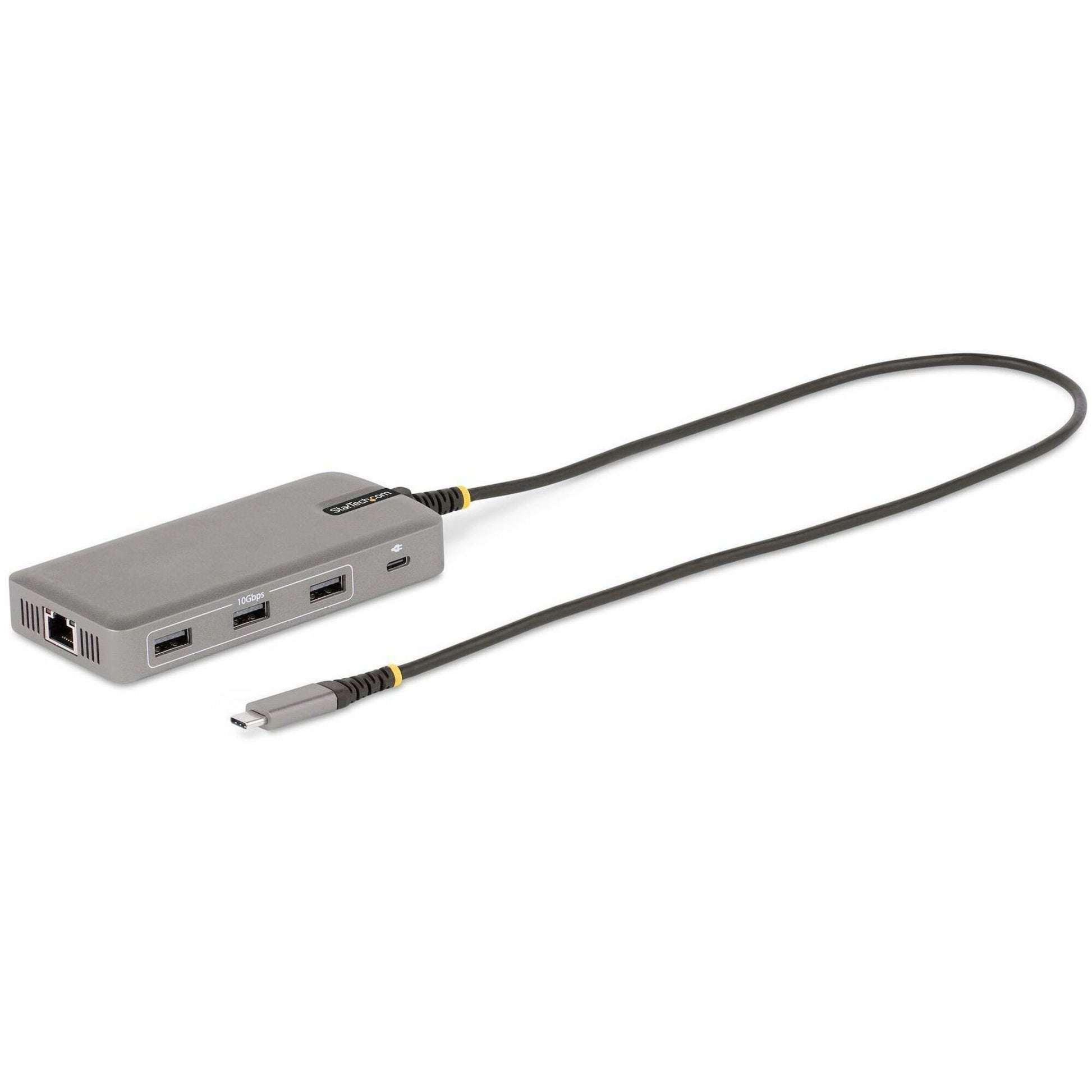 Main Image for StarTech.com USB-C Triple-Monitor Multiport Adapter, HDMI & DisplayPort, 3x 10Gbps USB Hub, PD Pass-Through, GbE, Travel Docking Station