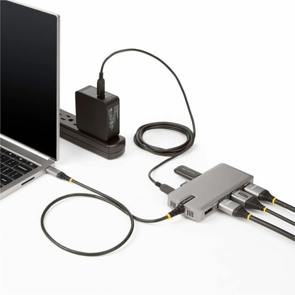 Alternate-Image7 Image for StarTech.com USB-C Triple-Monitor Multiport Adapter, HDMI & DisplayPort, 3x 10Gbps USB Hub, PD Pass-Through, GbE, Travel Docking Station