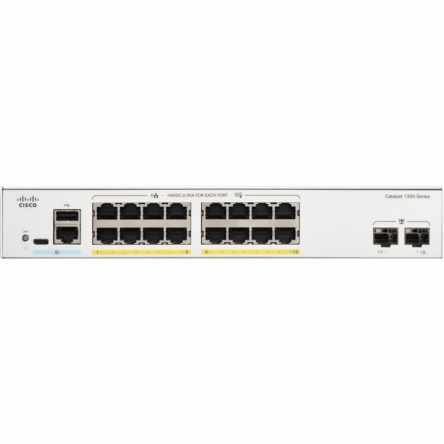Alternate-Image1 Image for Cisco Catalyst C1300-16FP-2G Ethernet Switch