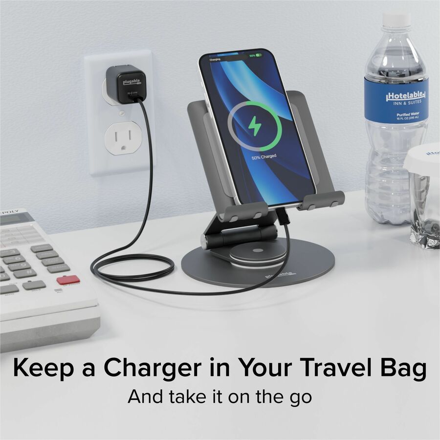 Alternate-Image7 Image for Plugable 30W USB-C GaN Charger - MagSafe-Compatible, Fast Charging for iPhone, iPad, Galaxy & USB-C Devices