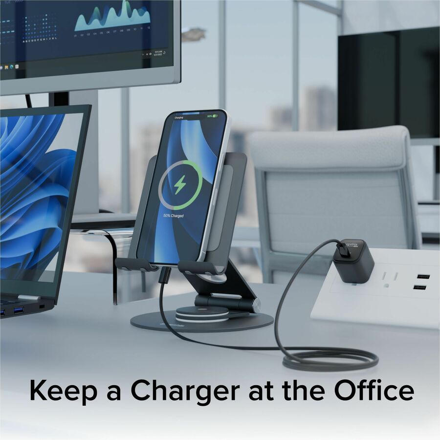 Alternate-Image6 Image for Plugable 30W USB-C GaN Charger - MagSafe-Compatible, Fast Charging for iPhone, iPad, Galaxy & USB-C Devices