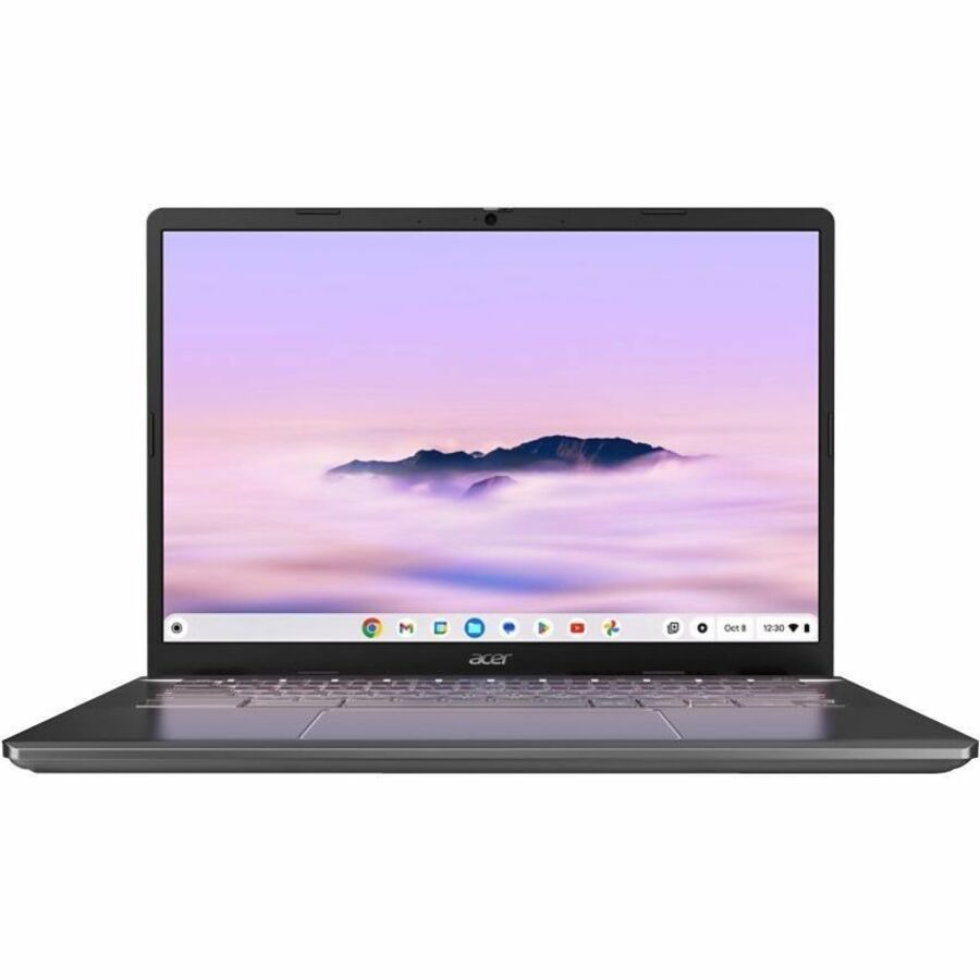 Front Image for Acer Chromebook Plus 514 CBE574-1T-R8T7 14" Touchscreen Chromebook - WUXGA - 60 Hz - AMD Ryzen 3 7320C - 8 GB - 256 GB SSD - English (US) Keyboard - Iron