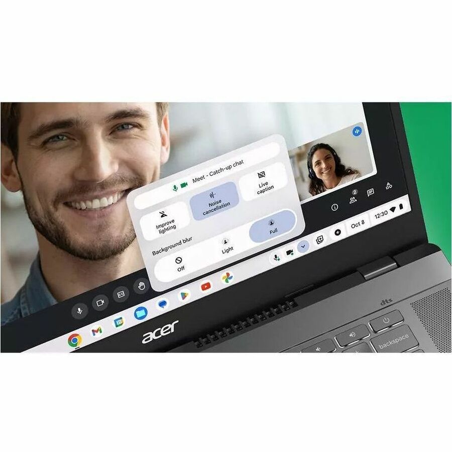 Alternate-Image5 Image for Acer Chromebook Plus 514 CBE574-1T-R8T7 14" Touchscreen Chromebook - WUXGA - 60 Hz - AMD Ryzen 3 7320C - 8 GB - 256 GB SSD - English (US) Keyboard - Iron