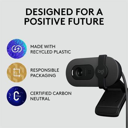 Alternate-Image6 Image for Logitech Brio 105 Full HD 1080p Business Webcam with Auto-Light Balance, USB-A, Privacy Shutter, Easy Set-Up, Compatible with Windows, macOS, ChromeOS