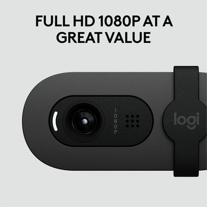 Alternate-Image2 Image for Logitech Brio 105 Full HD 1080p Business Webcam with Auto-Light Balance, USB-A, Privacy Shutter, Easy Set-Up, Compatible with Windows, macOS, ChromeOS