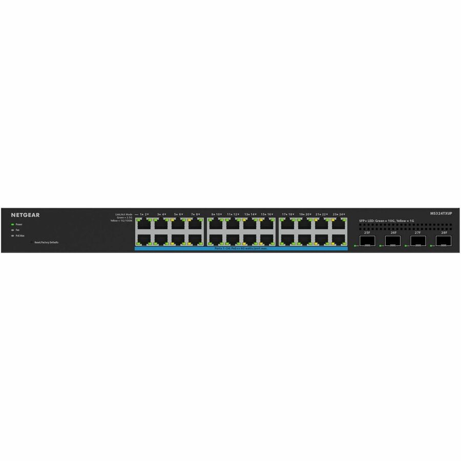 Alternate-Image6 Image for Netgear 24-Port Multi-Gigabit (2.5G) Ethernet Ultra60 PoE++ Smart Switch with 4 SFP+ Ports