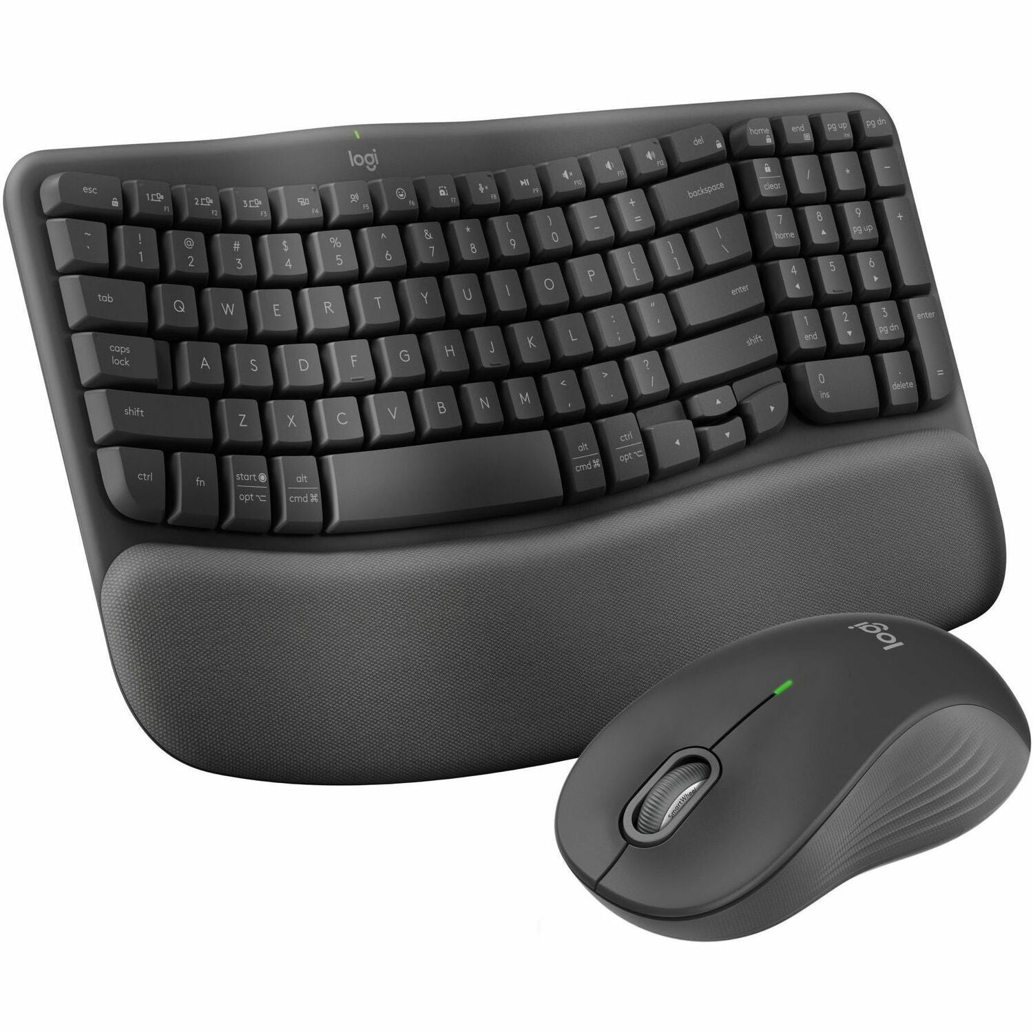 Main Image for Logitech Wave Keys MK670 Combo, Wireless Ergonomic Keyboard with Signature M550 L Wireless Mouse, Graphite