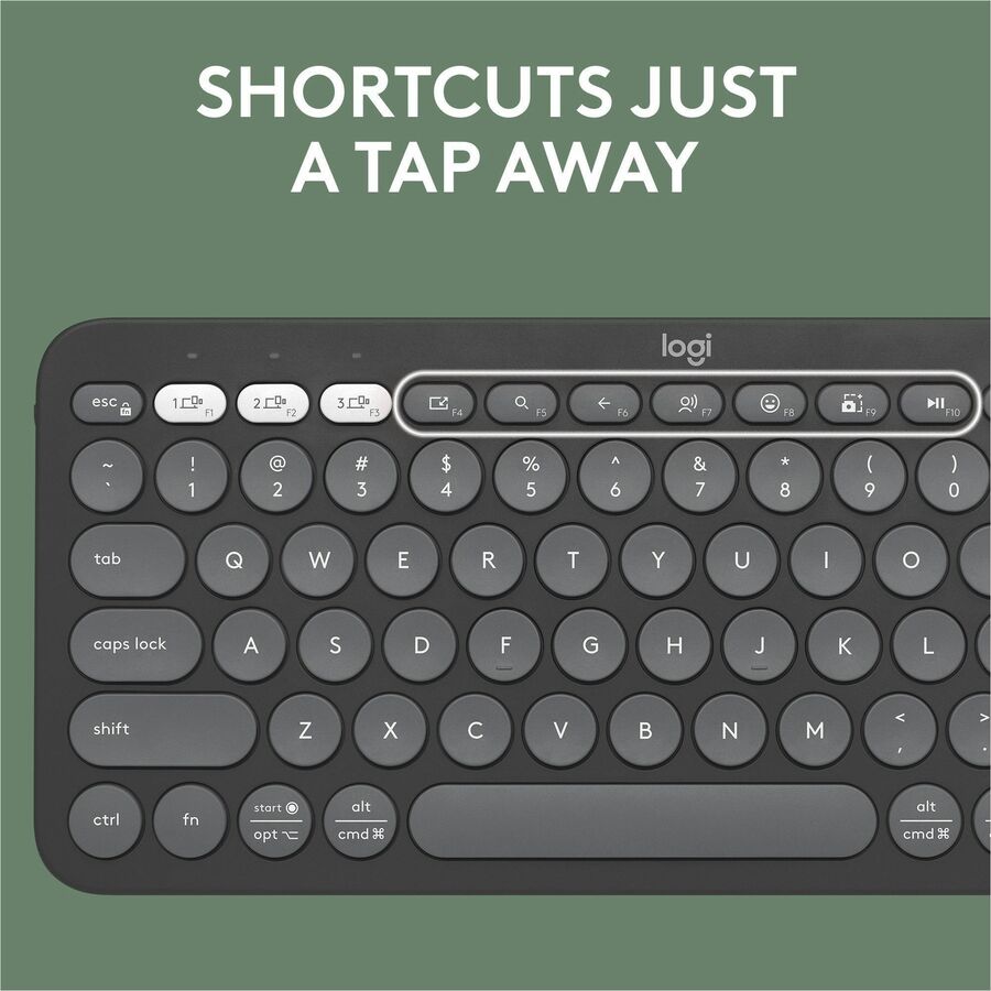 Alternate-Image4 Image for Logitech Pebble 2 Combo, Wireless Keyboard and Mouse, Quiet and Portable, Customizable, Logi Bolt, Tonal Graphite
