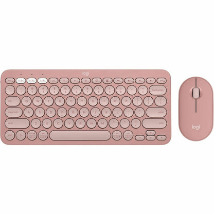Main Image for Logitech Pebble 2 Combo, Wireless Keyboard and Mouse, Quiet and Portable, Customizable, Logi Bolt, Tonal Rose