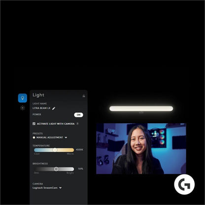 Alternate-Image1 Image for Logitech G G Litra Beam LX Dual-Sided RGB Streaming Key light