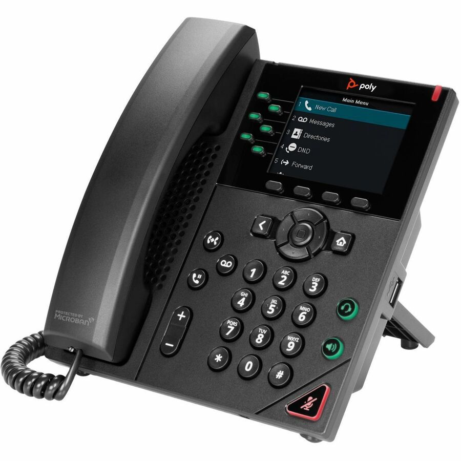 Alternate-Image1 Image for Poly VVX 350 6-Line IP Phone and PoE-enabled GSA/TAA