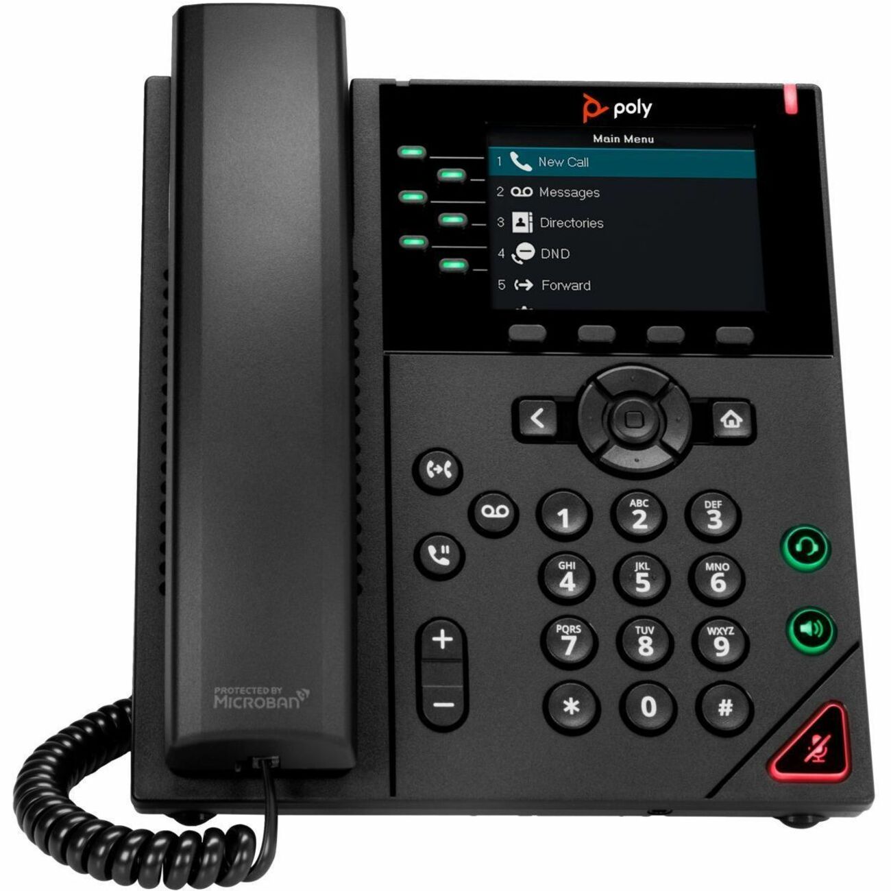 Main Image for Poly VVX 350 6-Line IP Phone and PoE-enabled GSA/TAA