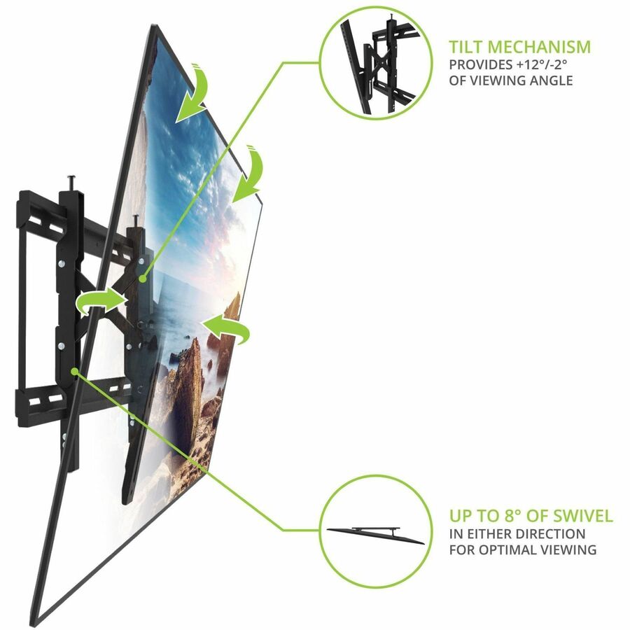 Alternate-Image4 Image for Kanto Wall Mount for TV, Monitor, Display - Black - Landscape