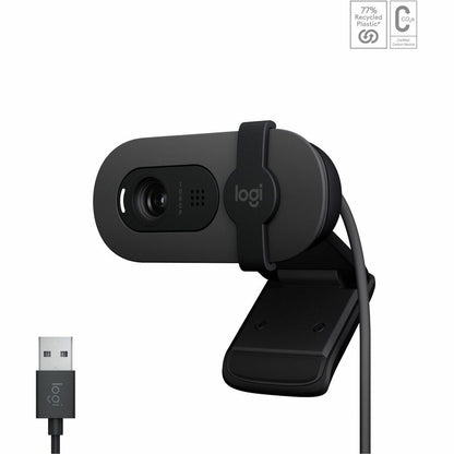 Alternate-Image4 Image for Logitech BRIO 100 Webcam - 2 Megapixel - 30 fps - Graphite - USB Type A