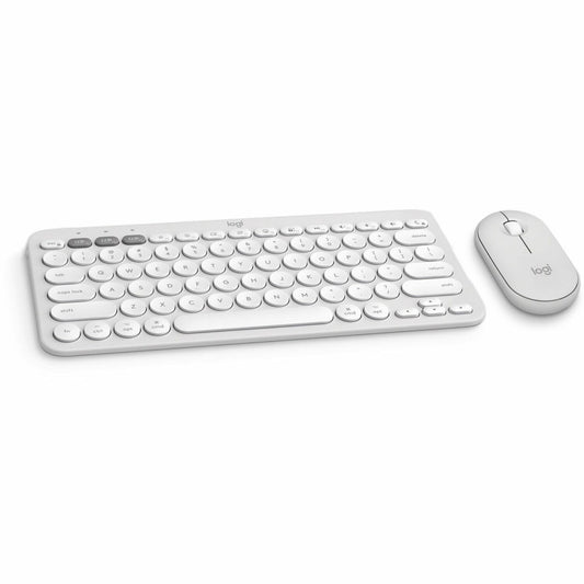 Main Image for Logitech Pebble 2 Combo for Mac, Wireless Keyboard and Mouse, Slim, Quiet and Portable, Tonal White