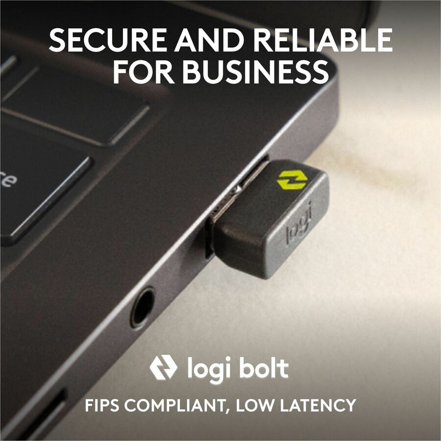 Alternate-Image1 Image for Logitech M240 for Business Silent Wireless Mouse, Secure Logi Bolt USB Receiver, Graphite