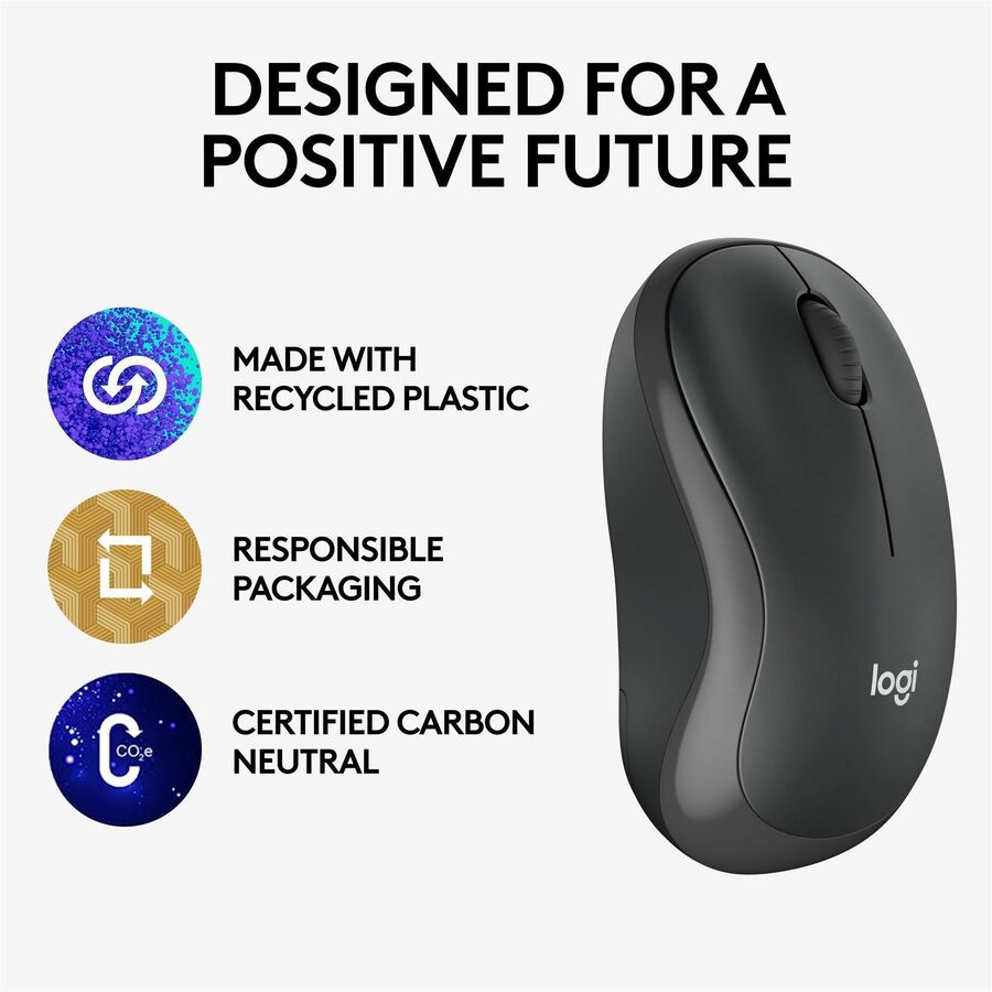 Alternate-Image5 Image for Logitech M240 for Business Silent Wireless Mouse, Secure Logi Bolt USB Receiver, Graphite