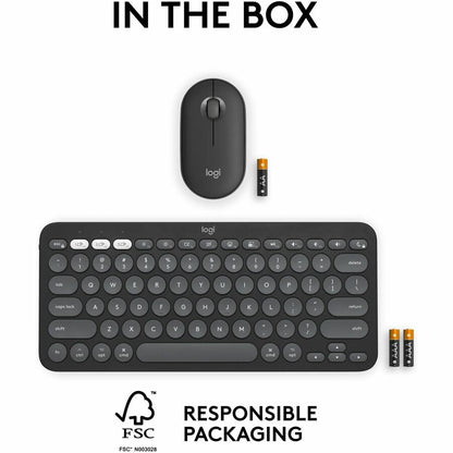 Alternate-Image9 Image for Logitech Pebble 2 Combo for Mac, Wireless Keyboard and Mouse, Slim, Quiet and Portable, Customizable, Tonal Graphite