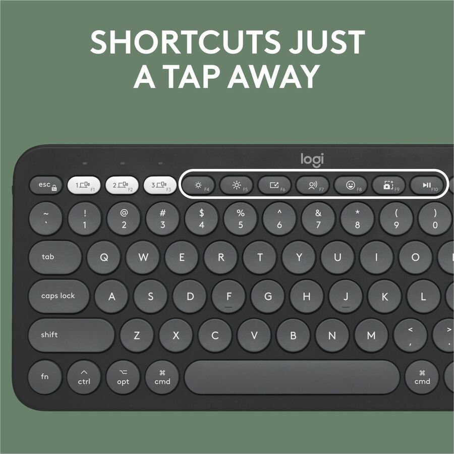 Alternate-Image4 Image for Logitech Pebble 2 Combo for Mac, Wireless Keyboard and Mouse, Slim, Quiet and Portable, Customizable, Tonal Graphite