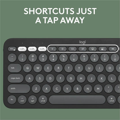 Alternate-Image4 Image for Logitech Pebble 2 Combo for Mac, Wireless Keyboard and Mouse, Slim, Quiet and Portable, Customizable, Tonal Graphite