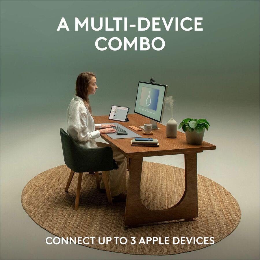 Alternate-Image2 Image for Logitech Pebble 2 Combo for Mac, Wireless Keyboard and Mouse, Slim, Quiet and Portable, Bluetooth, Tonal Blue