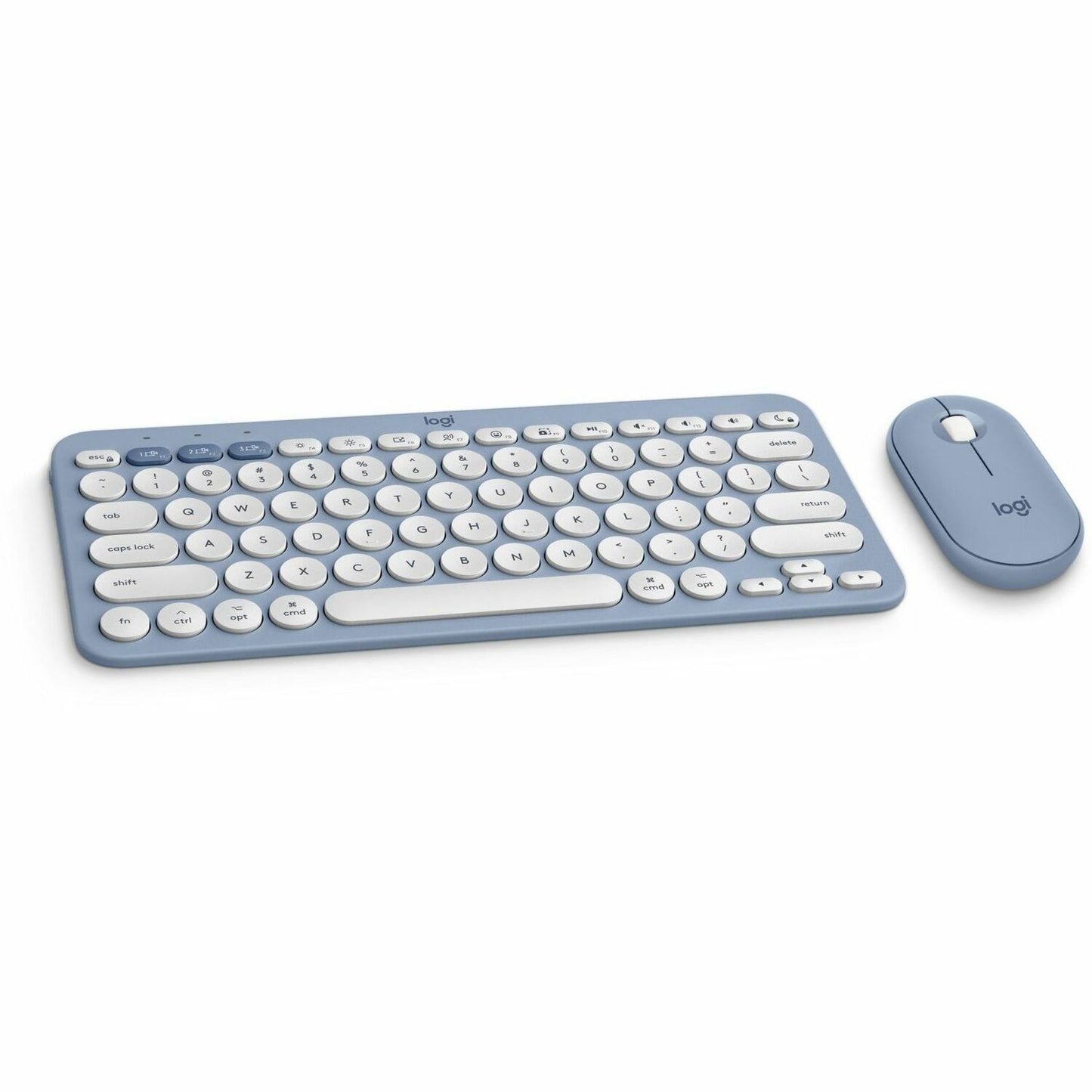 Main Image for Logitech Pebble 2 Combo for Mac, Wireless Keyboard and Mouse, Slim, Quiet and Portable, Bluetooth, Tonal Blue