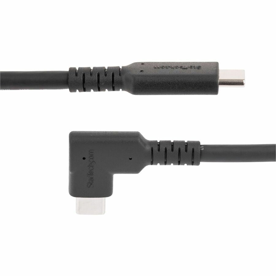 Alternate-Image3 Image for StarTech 1.6ft (50cm) USB-C Cable, Right-Angled, USB 10Gbps, 100W (5A) PD, 8K 60Hz/4K 144Hz DP Alt Mode, Rugged, Thunderbolt Compat.