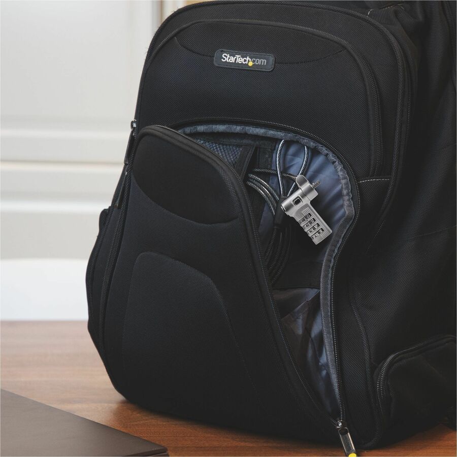 Alternate-Image6 Image for StarTech Universal Laptop Lock 6.6ft, Keyless Combo. Security Locking Cable For Notebook, Noble Wedge&reg;/Nano/K-Slot Compatible, TAA
