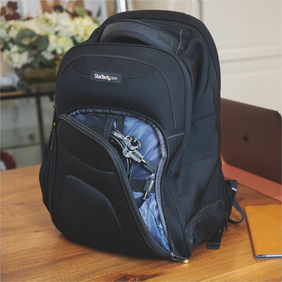 Alternate-Image6 Image for StarTech.com Universal Laptop Lock 6.6ft, Security Cable For Notebook Compatible w/Noble Wedge&reg;/Nano/K-Slot; Keyed Locking Cable