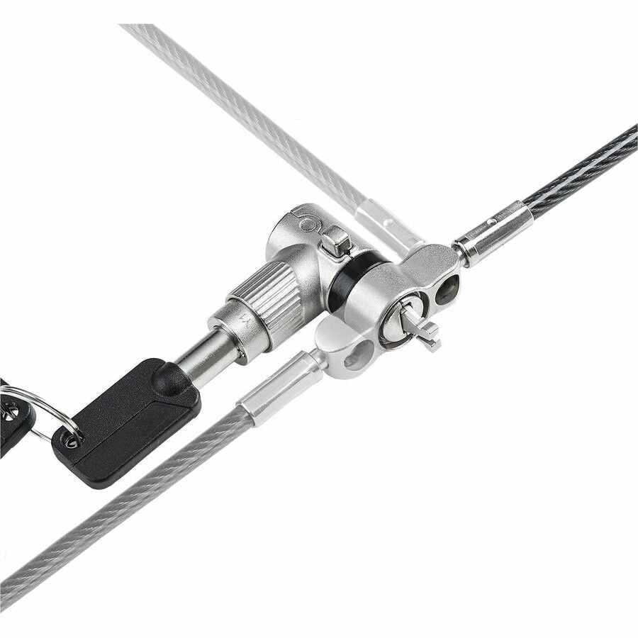 Alternate-Image3 Image for StarTech.com Universal Laptop Lock 6.6ft, Security Cable For Notebook Compatible w/Noble Wedge&reg;/Nano/K-Slot; Keyed Locking Cable
