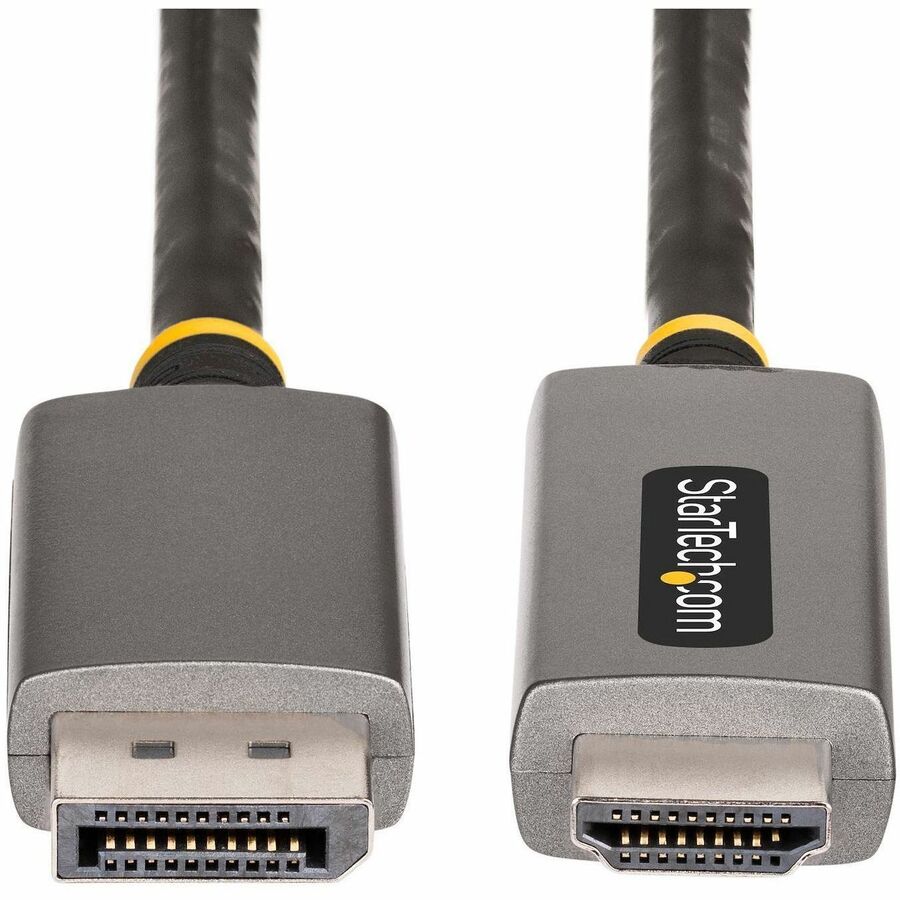 Alternate-Image4 Image for StarTech.com 6ft (2m) DisplayPort to HDMI Adapter Cable, 8K 60Hz, 4K 144Hz, HDR10, DP 1.4 to HDMI 2.1 Active Video Converter