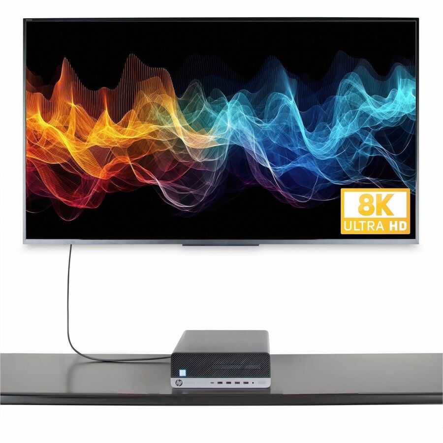 Alternate-Image7 Image for StarTech.com 6ft (2m) DisplayPort to HDMI Adapter Cable, 8K 60Hz, 4K 144Hz, HDR10, DP 1.4 to HDMI 2.1 Active Video Converter