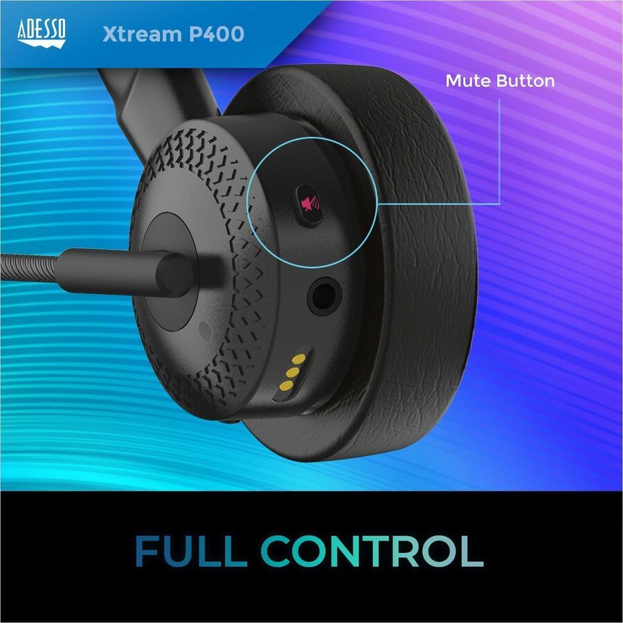 Alternate-Image4 Image for Adesso Xtream P400 Wireless Multimedia Headset with Charging Dock