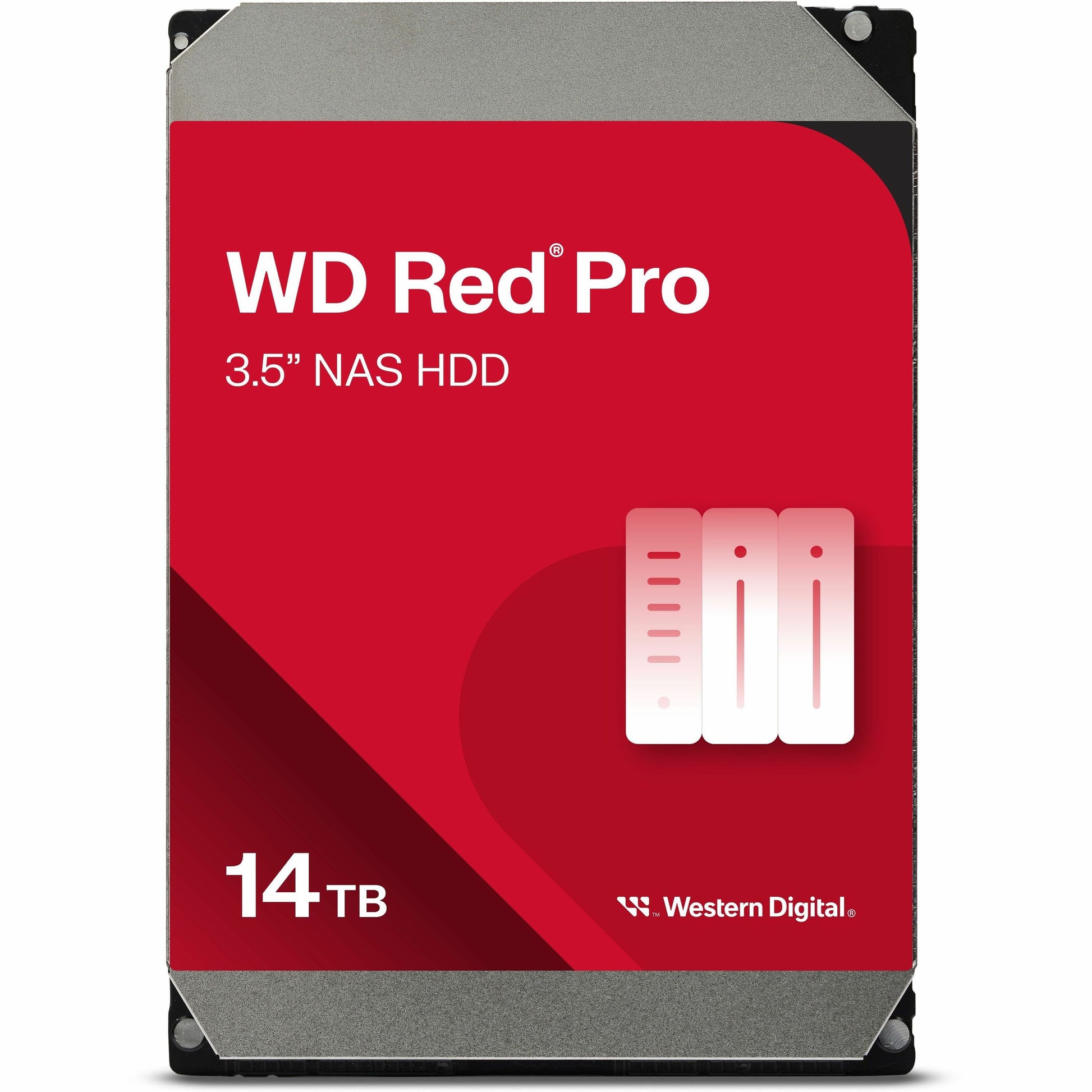 Main Image for WD Red Pro WD142KFGX 14 TB Hard Drive - 3.5" Internal - SATA (SATA/600) - Conventional Magnetic Recording (CMR) Method
