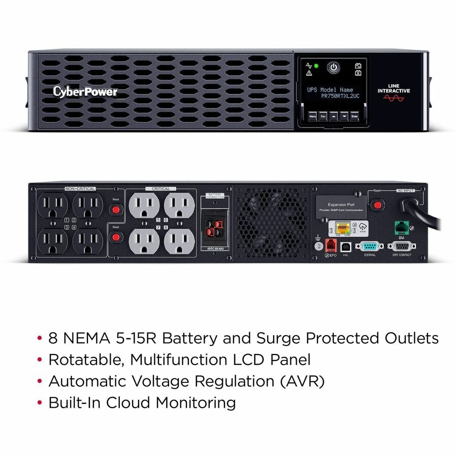 Alternate-Image5 Image for CyberPower PR750RTXL2UC Smart App Sinewave UPS Systems