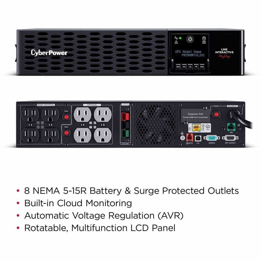 Alternate-Image6 Image for CyberPower PR1500RTXL2UC Smart App Sinewave UPS Systems